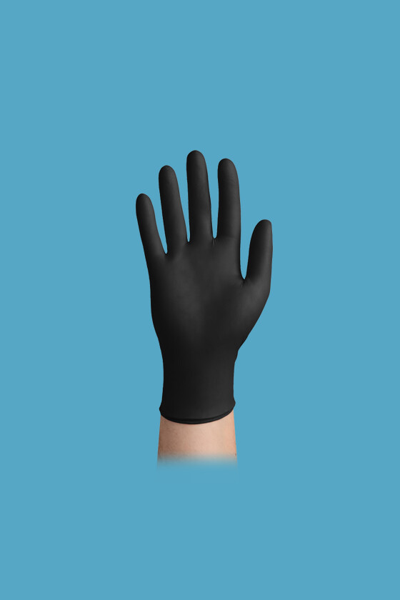 easyCARE orvosi púdermentes nitril kesztyű - Nitril kesztyű - Fekete - XS