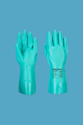 Portwest nitrosafe A810 vegyszerálló kesztyű - Nitril kesztyű - Zöld - XL