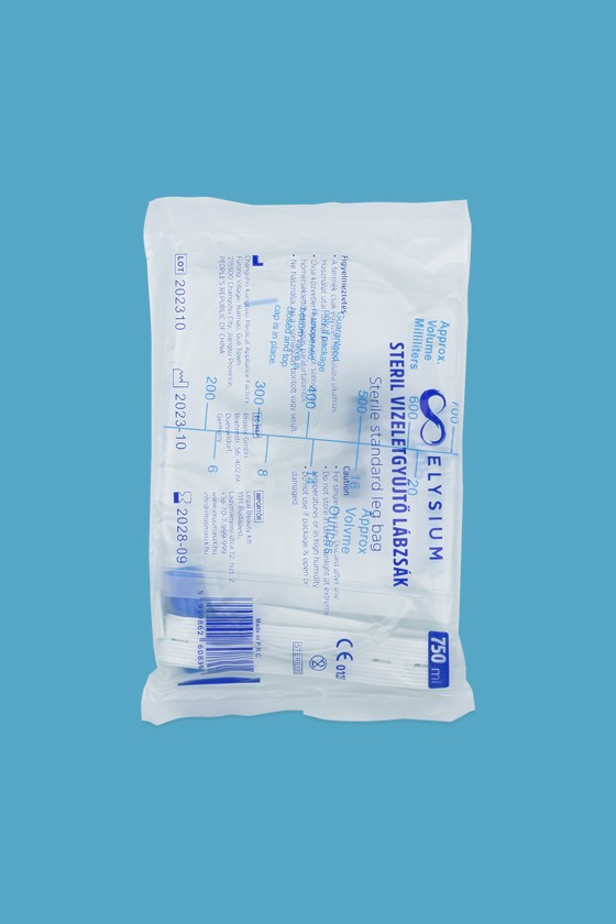 Elysium steril vizeletgyűjtő zsák - Vizeletgyűjtő zsák - 1 db - Steril vizeletgyűjtő lábzsák - 750 ml