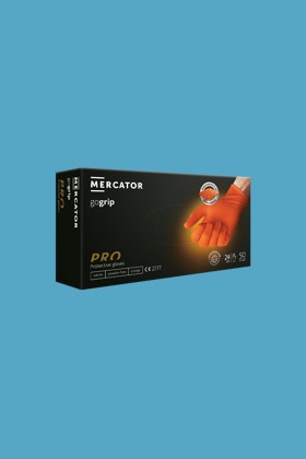 MERCATOR gogrip prémium munkavédelmi nitril kesztyű - Narancs - 50 db - XXL