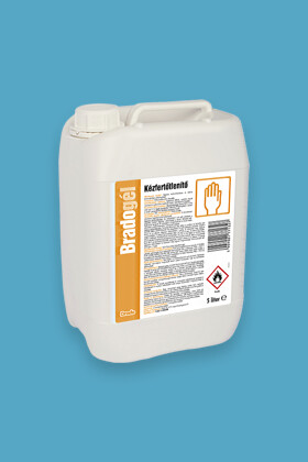 Bradogél alkoholos gél állagú kézfertőtlenítőszer - Kézfertőtlenítő - illatmentes - 5 L