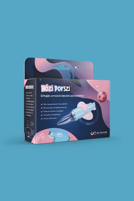 Elysium Nózi Porszi orrszívó készlet porszívóhoz - Orrszívó - Űrhajós - kék/pink