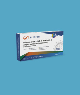 Elysium SARS-CoV-2 tesztkészlet - SARS-CoV-2 teszt - 1 db - 3 az 1-ben Covid 19 + Influenza A + Influenza B - OTTHONI