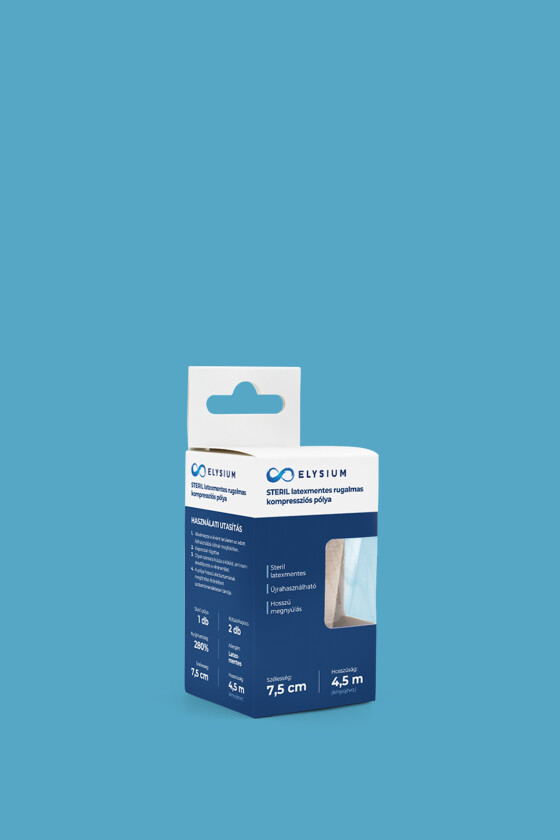 Elysium steril, latexmentes, rugalmas kompressziós pólya - Rugalmas pólya - 7,5 cm x 4,5 m