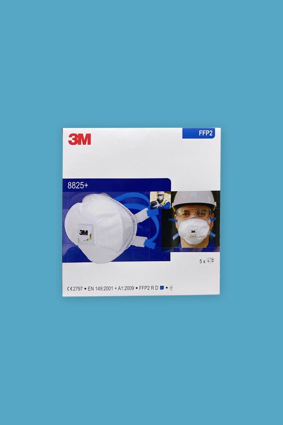 3M 8825+ FFP2 prémium részecskeszűrő maszk - szelepes - Arcmaszk - 5 db - Fehér