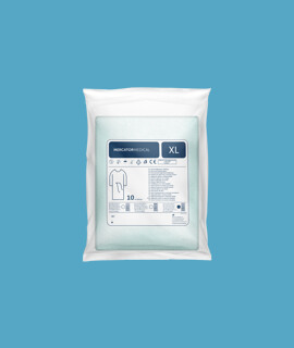 Mercator higiéniai köpeny nem szőtt textil anyagból - Látogatói köpeny - 10 db - Zöld - XL