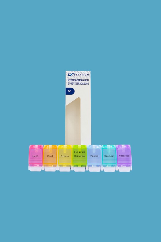 Elysium gyógyszeradagoló - Gyógyszeradagoló - Heti gyógyszeradagoló (nyomógombos) - 7x1