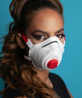 Perfetto FFP3 légzésvédő kemény kialakítású maszk - szelepes - 5 db - fehér