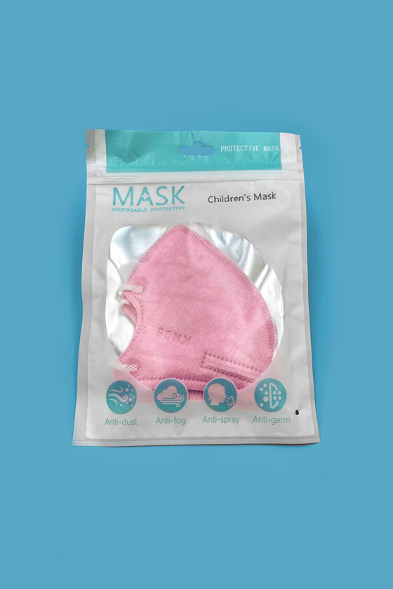 FFP2 (N95/KN95) 5 rétegű gyerekmaszk - FFP2 gyerekmaszk - 2 db - Pink - Szelep nélküli