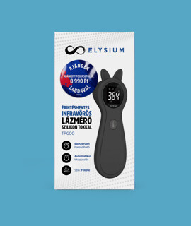 Fociláz - Elysium TP600 érintésmentes infravörös digitális lázmérő szilikon tokkal - Fekete + Focilabda