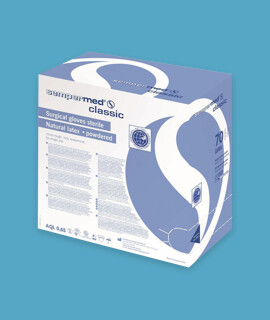 Sempermed steril púderes latex kesztyű párosával csomagolva - Fehér - 8.5 - 140 db