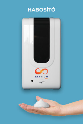 Elysium Pro professzionális, érintésmentes, 1200 ml-es adagoló - Habosító szappan - Állvány nélkül - Fehér
