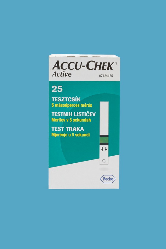 Accu-Chek vércukorszintmérő tesztcsík - Vércukorszintmérő tesztcsík lejárati idővel - Accu-Chek Active tesztcsík - 25 db - 2025-04-06