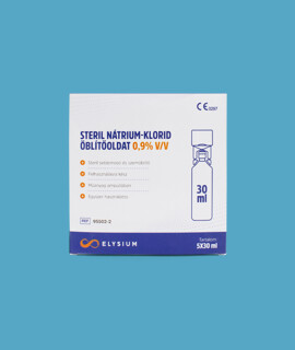 Elysium steril nátrium-klorid oldat 0,9% V/V - Nátrium-klorid oldat - Seblemosó és szemöblítő oldat - 5 x 30 ml