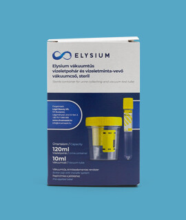Elysium steril vákuumtűs vizeletgyűjtő pohár és vizeletminta-vevő vákuumcső - 1 csomag